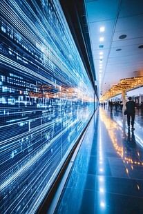 科技走廊 未来感的数字空间