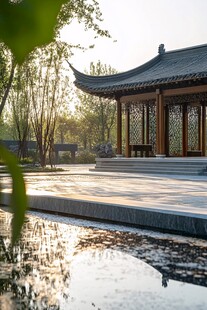 中式亭台水景园林之美