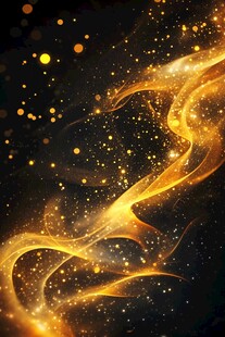 金色流光溢彩梦幻背景图