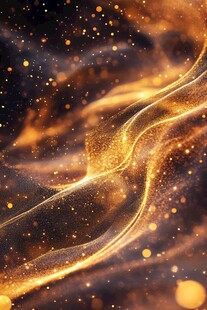 金色流光炫彩梦幻背景图