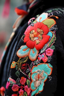 民族风刺绣衣袖精美图案