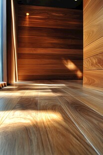 木质空间的温暖光影