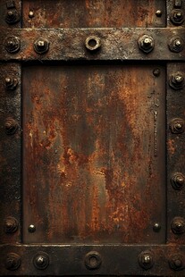生锈的金属板细节特写