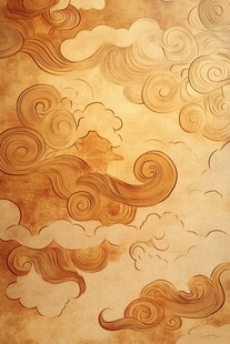 中式复古云纹图案背景