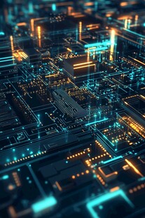 未来感数字电路微观世界