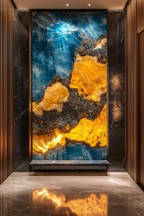 绚丽大理石玄关艺术装饰