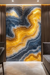 奢华大理石玄关背景墙