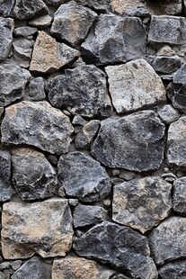 石块堆砌墙面纹理特写