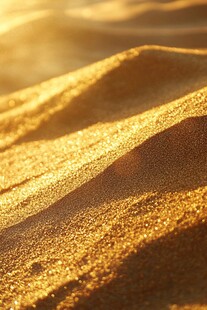 金色沙丘 阳光下的沙海纹理
