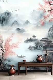 中式山水意境墙饰之美