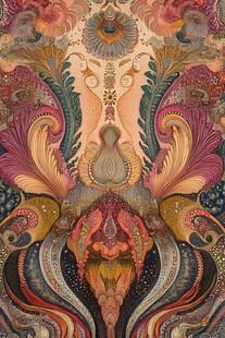 奇幻绚丽的神秘花纹图案