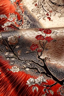 精美中式刺绣丝绸面料