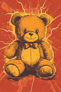 带电的可爱泰迪熊