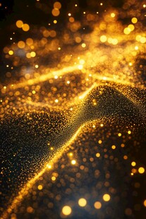 金色闪耀粒子梦幻背景图