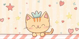 戴皇冠的可爱小猫咪