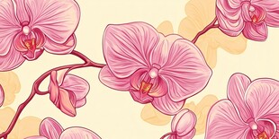 粉色蝴蝶兰花卉图案背景