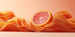 橙瓣波浪造型的视觉盛宴