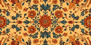 复古花卉图案精美纹饰