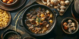 美味炖菜与多样食材