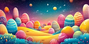 梦幻复活节彩蛋奇幻场景