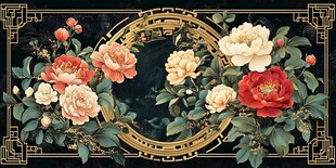 中式繁花图 典雅国风花卉