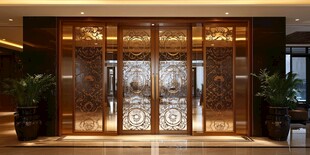 豪华雕花入户金属大门