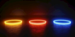 三色发光圆环炫酷展示
