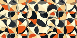 几何拼接多彩抽象图案