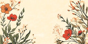 花卉边框插画