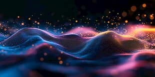 梦幻炫彩流动波状光影