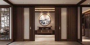 中式典雅入户玄关设计