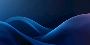 蓝色流动渐变波浪背景图