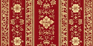 中式红金花卉纹理图案