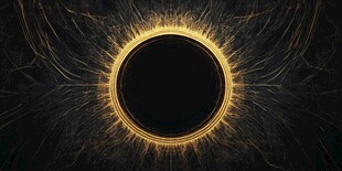 金色炫光圆环背景特效图