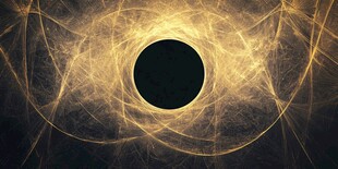 金色光晕环绕的神秘黑圈