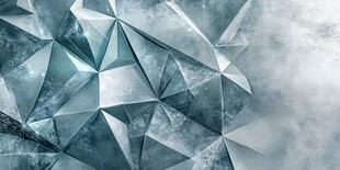冰蓝几何多边形抽象背景