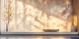 简约几何风室内景观一角