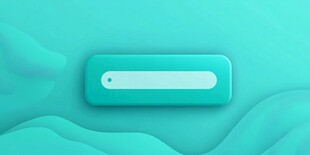 蓝绿色背景上的输入框按钮