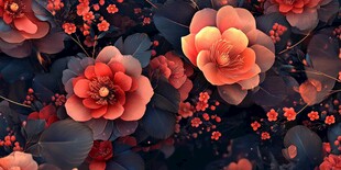 艳丽花卉图案 尽显自然之美