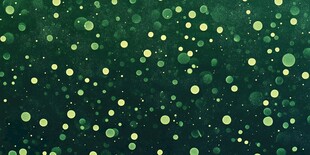 绿底散点梦幻背景图案