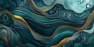 梦幻蓝金流体艺术纹理
