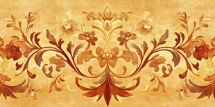 复古华丽花卉装饰图案