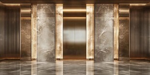 豪华大理石电梯厅空间