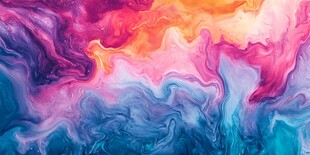 梦幻绚丽流体色彩背景图