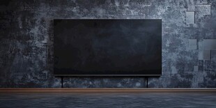 现代风墙面的黑色电视