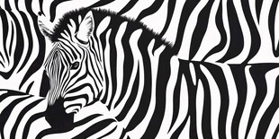 黑白斑马图案艺术特写