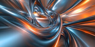 炫酷金属流体抽象艺术图案