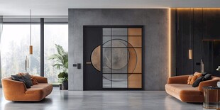 现代简约风客厅入户门设计