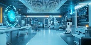 未来感科技医疗实验室场景