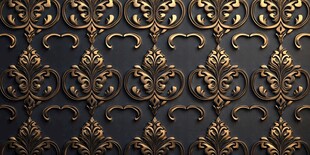 复古金色花纹立体背景图